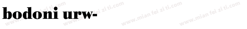bodoni urw字体转换